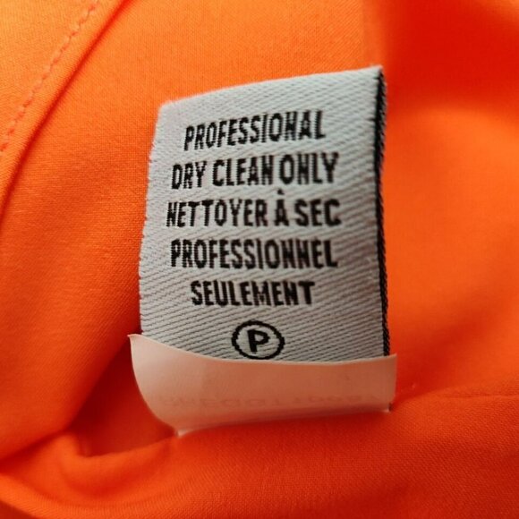 Tibi Silk Ruffle Dress Size 8 Orange Coral Sleeveless Lined Feminine Flowy - Picture 11 of 12